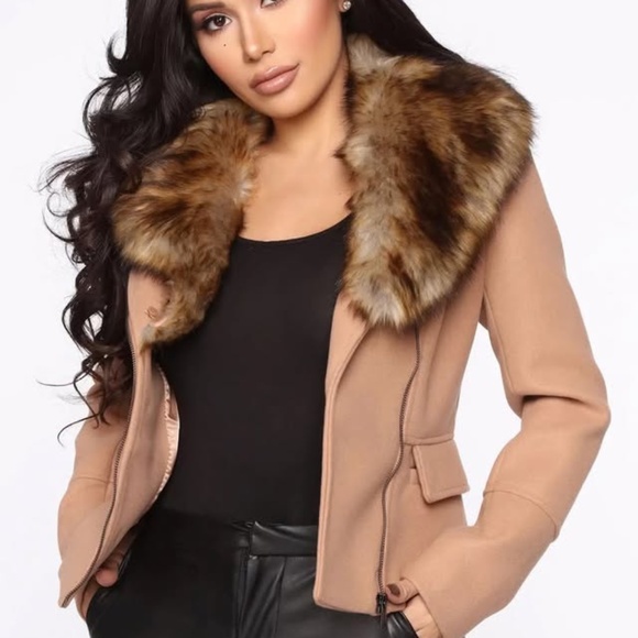Fashion Nova Fall Jacket Faux Fur Size Small - Picture 1 of 2